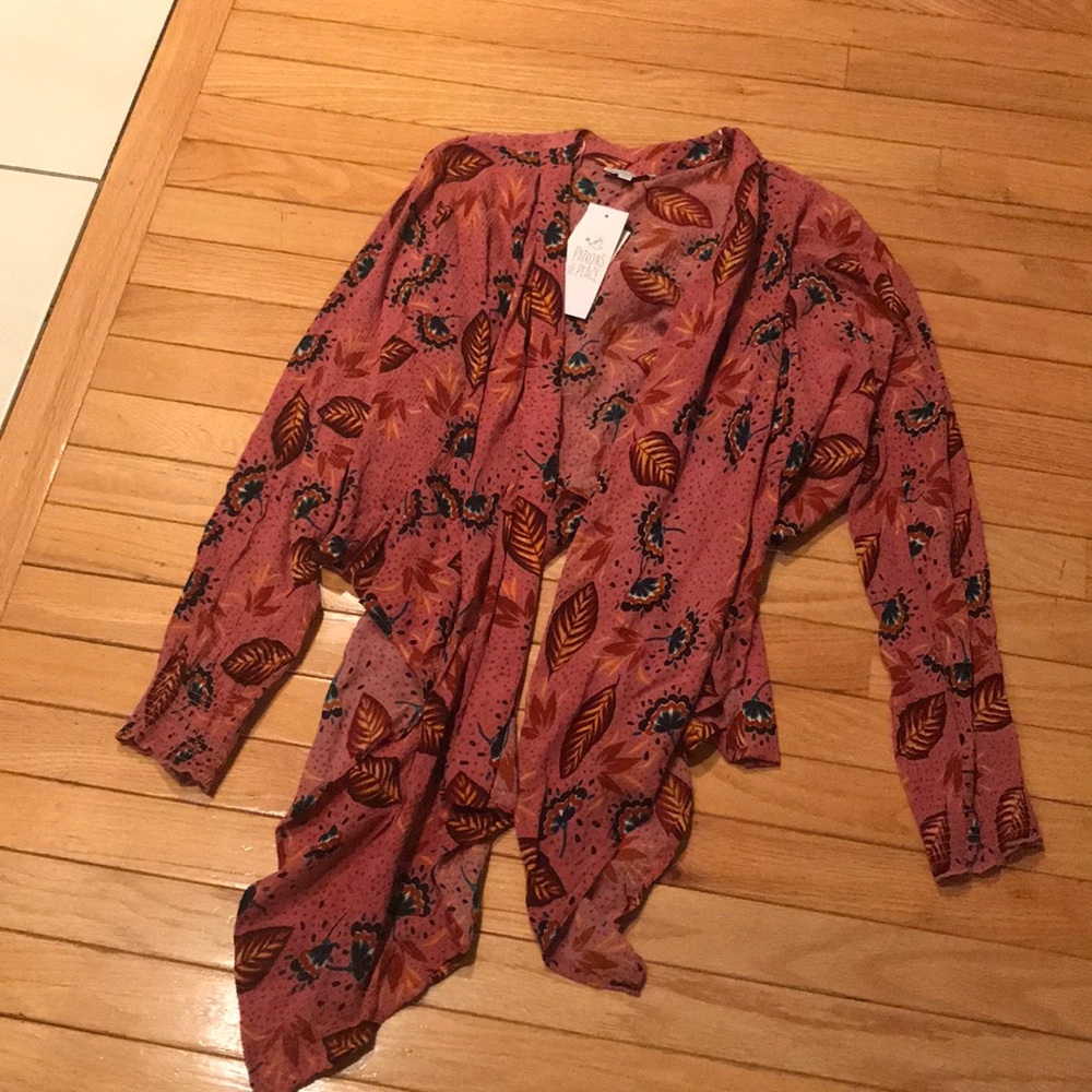 Patrons of peace rose cardigan M NWT - Picture 2 of 4